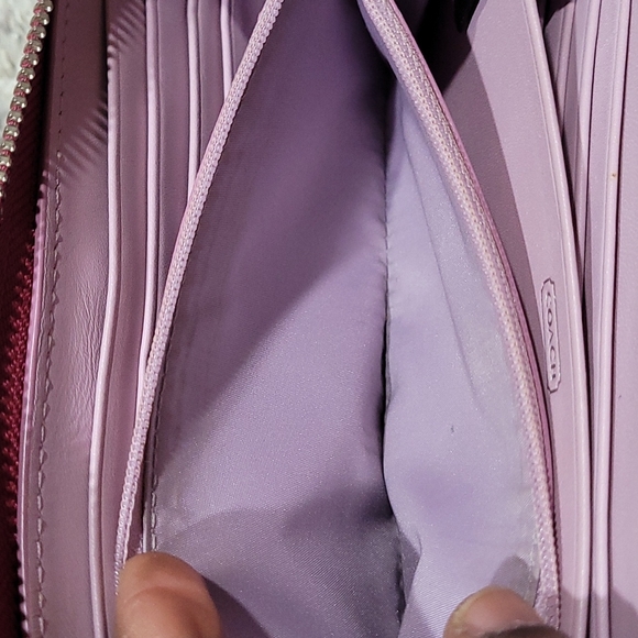 Coach Long Zip Around Wallet In Signature Canvas - Picture 14 of 16